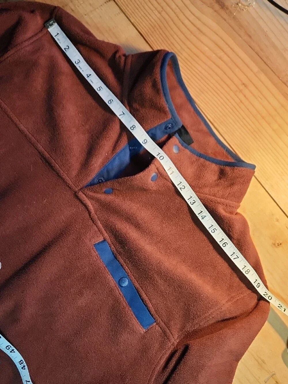 32 Degrees Men's Maroon Fleece with Blue Trim,‎ XL.